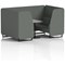 Brixworth 4 Seater Booth with Table, Black Legs, Grey/Black Table, Sumi Fabric, Kobe Panels And Sofa