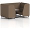 Brixworth 4 Seater Booth with Table, Black Legs, Grey/Black Table, Sumi Fabric, Osaka Panels And Sofa