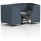 Brixworth 4 Seater Booth with Table, Black Legs, Grey/Black Table, Rivet Fabric, Crucible Panels And Prime Sofa