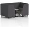 Brixworth 4 Seater Booth with Table, Black Legs, Grey/Black Table, X2 Fabric, Arithmetic Panels And Number Sofa