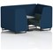 Brixworth 4 Seater Booth with Table, Black Legs, Grey/Black Table, X2 Fabric, Calculus Panels And Polygon Sofa