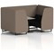 Brixworth 4 Seater Booth with Table, Black Legs, Grey/Black Table, X2 Fabric, Theory Panels And Diameter Sofa