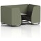 Brixworth 4 Seater Booth with Table, Black Legs, Grey/Black Table, Main Line Flax Fabric, Monument Panels And Temple Sofa