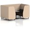 Brixworth 4 Seater Booth with Table, Black Legs, Grey/Black Table, Synergy Fabric, Affix Panels And Wed Sofa