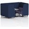 Brixworth 4 Seater Booth with Table, Black Legs, Grey/Black Table, Synergy Fabric, Alike Panels And Order Sofa
