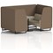 Brixworth 4 Seater Booth with Table, Black Legs, Grey/Black Table, Sumi Fabric, Osaka Panels And Zen Sofa