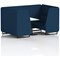Brixworth 4 Seater Booth with Table, Black Legs, White/Black Table, X2 Fabric, Calculus Panels And Sofa