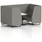 Brixworth 4 Seater Booth with Table, Black Legs, White/Black Table, X2 Fabric, Number Panels And Sofa