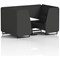 Brixworth 4 Seater Booth with Table, Black Legs, White/Black Table, Synergy Fabric, Mix Panels And Sofa