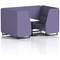 Brixworth 4 Seater Booth with Table, Black Legs, White/Black Table, Synergy Fabric, Order Panels And Sofa