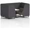 Brixworth 4 Seater Booth with Table, Black Legs, White/Black Table, X2 Fabric, Arithmetic Panels And Number Sofa