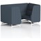 Brixworth 4 Seater Booth, White Legs, Rivet Fabric, Crucible Panels And Sofa