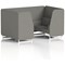 Brixworth 4 Seater Booth, White Legs, X2 Fabric, Number Panels And Sofa