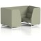 Brixworth 4 Seater Booth, White Legs, Main Line Flax Fabric, Newbury Panels And Sofa
