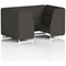 Brixworth 4 Seater Booth, White Legs, Main Line Flax Fabric, Temple Panels And Sofa