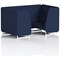 Brixworth 4 Seater Booth, White Legs, Synergy Fabric, Alike Panels And Sofa