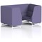 Brixworth 4 Seater Booth, White Legs, Synergy Fabric, Order Panels And Sofa