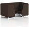 Brixworth 4 Seater Booth, White Legs, Synergy Fabric, Wed Panels And Sofa