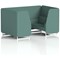 Brixworth 4 Seater Booth, White Legs, Sumi Fabric, Handa Panels And Sofa
