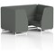 Brixworth 4 Seater Booth, White Legs, Sumi Fabric, Kobe Panels And Sofa