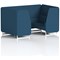 Brixworth 4 Seater Booth, White Legs, Sumi Fabric, Uto Panels And Sofa