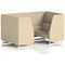 Brixworth 4 Seater Booth, White Legs, Sumi Fabric, Zen Panels And Sofa