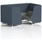 Brixworth 4 Seater Booth, White Legs, Rivet Fabric, Crucible Panels And Prime Sofa