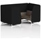 Brixworth 4 Seater Booth, White Legs, X2 Fabric, Diameter Panels And Theory Sofa