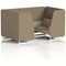 Brixworth 4 Seater Booth, White Legs, Main Line Flax Fabric, Bank Panels And Upminster Sofa