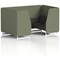 Brixworth 4 Seater Booth, White Legs, Main Line Flax Fabric, Monument Panels And Temple Sofa
