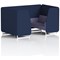Brixworth 4 Seater Booth, White Legs, Synergy Fabric, Alike Panels And Order Sofa
