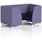 Brixworth 4 Seater Booth, White Legs, Synergy Fabric, Order Panels And Alike Sofa