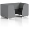 Brixworth 4 Seater Booth, White Legs, Synergy Fabric, Partner Panels And Mix Sofa