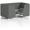 Brixworth 4 Seater Booth, White Legs, Sumi Fabric, Kobe Panels And Tokyo Sofa