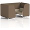 Brixworth 4 Seater Booth, White Legs, Sumi Fabric, Osaka Panels And Zen Sofa