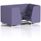Brixworth 4 Seater Booth with Table, White Legs, Black/Silver Table, Synergy Fabric, Order Panels And Sofa