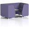 Brixworth 4 Seater Booth with Table, White Legs, Grey/Silver Table, Synergy Fabric, Order Panels And Sofa