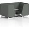 Brixworth 4 Seater Booth with Table, White Legs, Grey/Silver Table, Sumi Fabric, Kobe Panels And Sofa