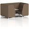Brixworth 4 Seater Booth with Table, White Legs, Grey/Silver Table, Sumi Fabric, Osaka Panels And Sofa