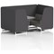 Brixworth 4 Seater Booth with Table, White Legs, Grey/Silver Table, X2 Fabric, Arithmetic Panels And Number Sofa