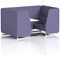 Brixworth 4 Seater Booth with Table, White Legs, White/Silver Table, Synergy Fabric, Order Panels And Sofa