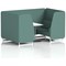 Brixworth 4 Seater Booth with Table, White Legs, White/Silver Table, Sumi Fabric, Handa Panels And Sofa