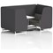 Brixworth 4 Seater Booth with Table, White Legs, White/Silver Table, X2 Fabric, Arithmetic Panels And Number Sofa