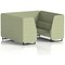 Brixworth 6 Seater Booth, Black Legs, Rivet Fabric, Burnish Panels And Sofa