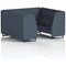 Brixworth 6 Seater Booth, Black Legs, Rivet Fabric, Crucible Panels And Sofa