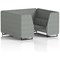Brixworth 6 Seater Booth, Black Legs, Rivet Fabric, Prime Panels And Sofa