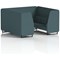 Brixworth 6 Seater Booth, Black Legs, X2 Fabric, Polygon Panels And Sofa