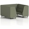 Brixworth 6 Seater Booth, Black Legs, Main Line Flax Fabric, Monument Panels And Sofa