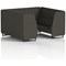 Brixworth 6 Seater Booth, Black Legs, Main Line Flax Fabric, Temple Panels And Sofa