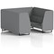 Brixworth 6 Seater Booth, Black Legs, Synergy Fabric, Partner Panels And Sofa